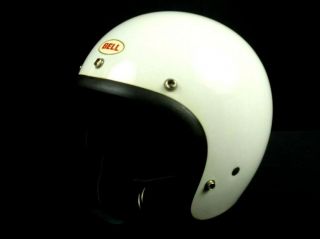Vintage Snell 75 Bell Magnum Ii Motorcycle Helmet White Sz 7 1/2 60cm