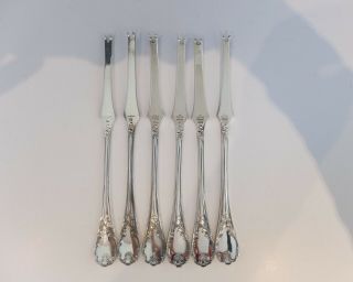 6 Lobster Forks Christofle France Marly 1970 Ties Silver Plated