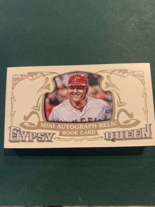 MIKE TROUT 2014 TOPPS GYPSY QUEEN AUTO MINI BOOKLET EXTREMELY RARE 4/5 AUTO 6