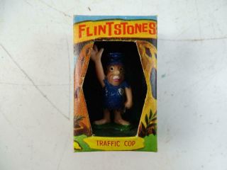 Vintage Marx Tv Tinykins Flintstones Traffic Cop 1961 Cartoon Toy Old