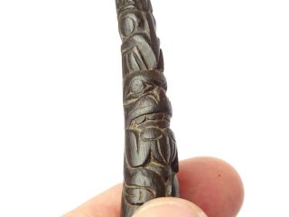 19th C.  Antique Northwest Coast Native American Indian Tlingit Horn Spoon NWC 7