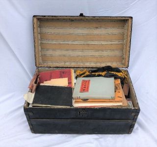 Vintage Magicians Magic Box Of Tricks Books Notes Ephemera