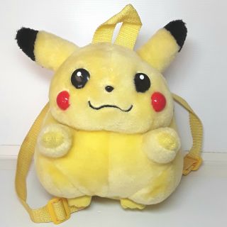 Pokemon Pikachu Plush Soft Toy Doll Backpack Bag Fat Vintage 1990s