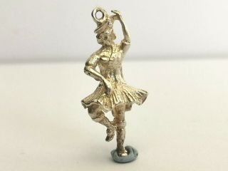 Sterling Silver Scottish Dancing Figure Charm - Metal Detecting Find