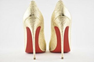 Brand Louboutin So Kate 120mm Gold Stiletto Classic Heel Pumps Sz36