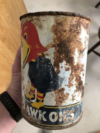 Very Rare Vintage Jayhawk Oil Quart Can 1Qt.  Kent Oil Salina Kansas Petroliana 6