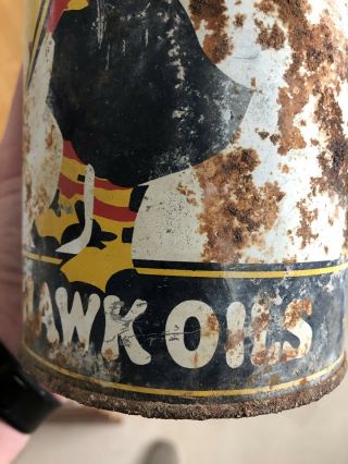 Very Rare Vintage Jayhawk Oil Quart Can 1Qt.  Kent Oil Salina Kansas Petroliana 7