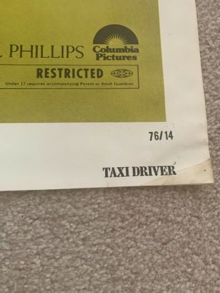 vintage The taxi driver Robert De Niro poster 1976 6