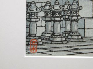 KAWASE HASUI Woodblock Print Hand - printed Artwork Temple SHIN - HANGA 6