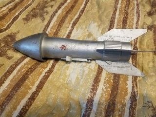 Antique Vintage 1957 Toy Rocket Ship Coin Bank