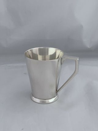 Solid Silver ART DECO Christening Mug 1936 Birmingham Barker Bros Sterling 4