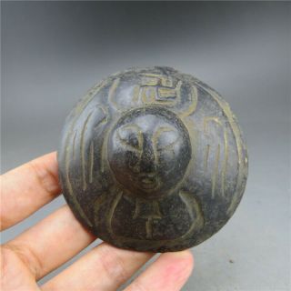 China,  Jade,  Hongshan Culture,  Hand Carving,  Natural Jade,  A Flying Saucer,  Pendant 26