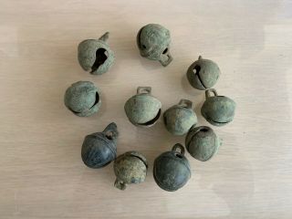 Metal detecting Finds : Crotal Bells A Full Team Of 11 2