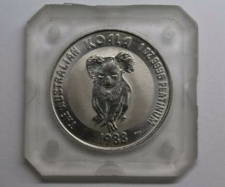 Rare 1988 Australian Koala 100 Dollars 1 Oz 9995 Fine Platinum Coin Low Mintage