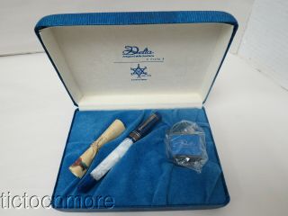 Vintage Delta Israel 50th Anniversary Limited Edition Fountain Pen 18k Nib & Box