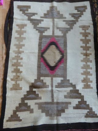 Antique NAVAJO RUG BLANKET Wool 36x54 