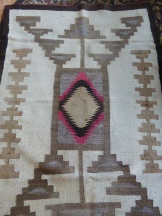 Antique NAVAJO RUG BLANKET Wool 36x54 