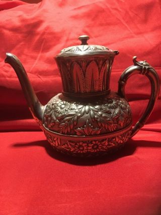 GORHAM 5 Piece Silver Soldered Coffee/tea Set - Unique Pattern 2