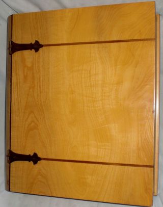 Maple Wooden Box Book Shape Storage,  Letter Box Inlay Wood Box 1995 Bombay