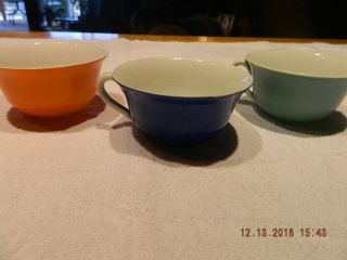 3 Vintage China Solid Antique Unique Color Czechoslovakia Tea Cup 3