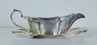 Dominick & Haff Salem Pattern Sterling Gravy Sauce Boat Bowl Art Deco Large 394g