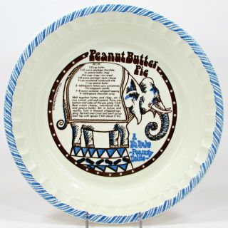 Royal China Peanut Butter Pie 11 " Pie Plate Country Harvest Series Vtg 1983 Rare