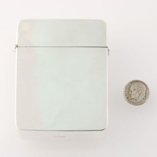 Vintage British Cigarette Lighter Case Sterling Silver 135.  3 grams Engravable 8