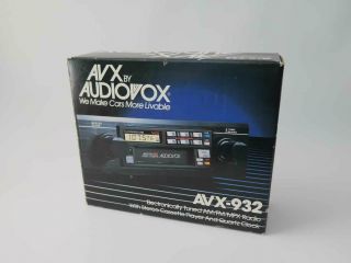 Vintage Audiovox Av - 932 Car Am/fm Stereo Cassette Player Radio