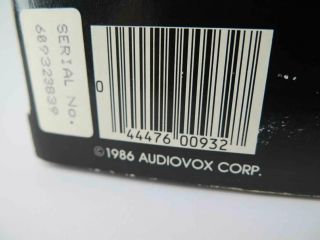 Vintage AUDIOVOX AV - 932 Car AM/FM Stereo Cassette Player Radio 3