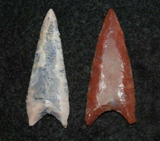 2 Quality Sahara Neolithic Triangular Tools,  Better Color And Lithics