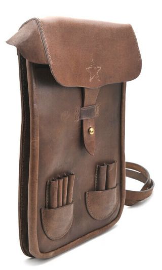 Vintage Leather Messenger Bag With Shoulder Strap (ipad,  Kindle,  Tablet)