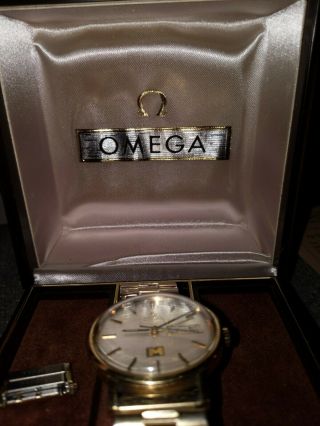 Vintage Omega Automatic Cal 1012/1022 Day & Date Men ' s Watch with 3 DIAMONDS 6