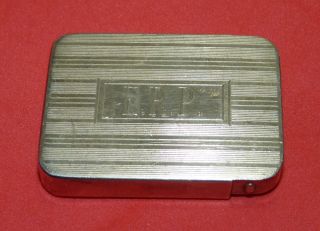 Rare Vtg Tiffany & Co.  Sterling Silver Rectangular Sliding Pill Medicine Box