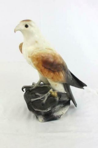 Vintage Anthony Freeman Ceramic Bisque Pottery Hawk Falcon Figurine 14 "