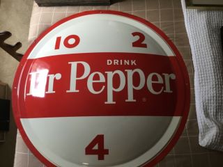 1940’s Vintage Dr.  Pepper ALL PM Button 36” Red & White 10