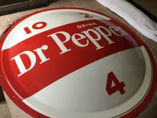 1940’s Vintage Dr.  Pepper ALL PM Button 36” Red & White 3