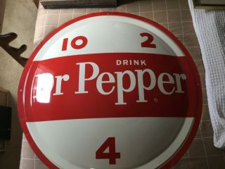 1940’s Vintage Dr.  Pepper ALL PM Button 36” Red & White 6