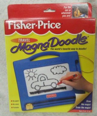 Vtg 1997 Fisher - Price Travel Magna Doodle Drawing Toy Ex