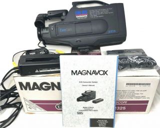 Vintage 1993 Magnavox Cvr 325 Easycam Vhs Hq Camcorder Video Camera 100