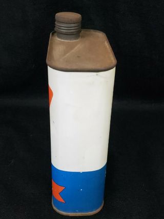 Vintage Oilzum Outboard Motor Oil Can Great Graphics Rare Boat Quart (RB) 6