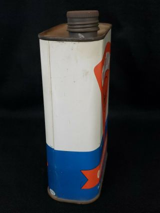 Vintage Oilzum Outboard Motor Oil Can Great Graphics Rare Boat Quart (RB) 7