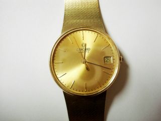 Vintage Concord Solid 14kt Yellow Gold Men 