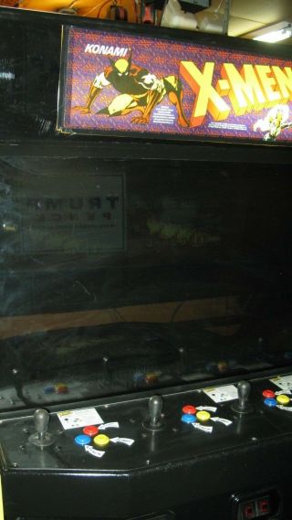Konami X - Men Rare Dual Screen 4 Player Arcade Fighting Game