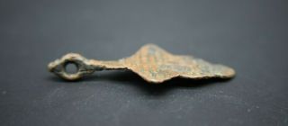 Post Medieval copper alloy crucifix pendant C.  17th century AD 3