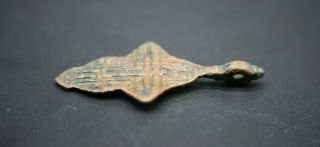 Post Medieval copper alloy crucifix pendant C.  17th century AD 4