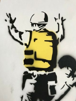 BANKSY Spray Art with - pest control - RARE signes 3