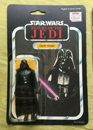 Star Wars Vintage Kenner Darth Vader Return Of The Jedi Rotj 77 - Back
