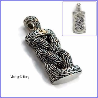 John Hardy Sterling Silver 925 Classic Chain Dog Tag Men’s Pendant Vintage
