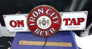Vintage Iron City Beer On Tap Pittsburgh Brewing Illuminated Bar Sign