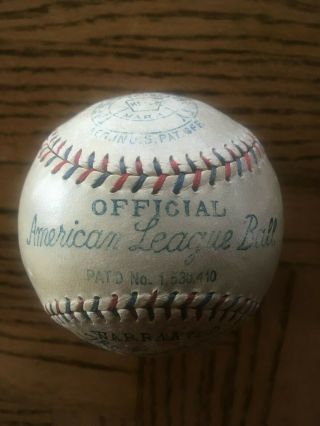 Vintage VG - EX 1928 E.  S.  Barnard Reach Official American League OAL baseball 2